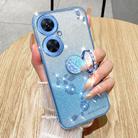 For Tecno Camon 19 Neo Gradient Glitter Immortal Flower Ring All-inclusive Phone Case(Pink) - 2