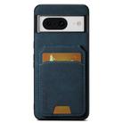 For Google Pixel 8 Suteni H02 Litchi Leather Card Wallet Stand Back Phone Case(Blue) - 1