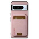 For Google Pixel 8 Pro Suteni H02 Litchi Leather Card Wallet Stand Back Phone Case(Pink) - 1