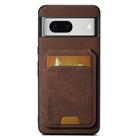 For Google Pixel 7 Suteni H02 Litchi Leather Card Wallet Stand Back Phone Case(Brown) - 1