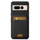 For Google Pixel 7 Pro Suteni H02 Litchi Leather Card Wallet Stand Back Phone Case(Black) - 1