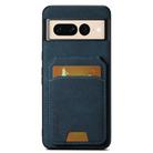 For Google Pixel 7 Pro Suteni H02 Litchi Leather Card Wallet Stand Back Phone Case(Blue) - 1