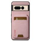 For Google Pixel 7 Pro Suteni H02 Litchi Leather Card Wallet Stand Back Phone Case(Pink) - 1