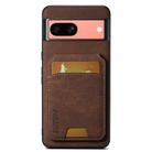For Google Pixel 7a Suteni H02 Litchi Leather Card Wallet Stand Back Phone Case(Brown) - 1
