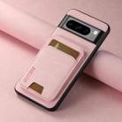 For Google Pixel 7a Suteni H02 Litchi Leather Card Wallet Stand Back Phone Case(Pink) - 2