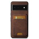 For Google Pixel 6 Suteni H02 Litchi Leather Card Wallet Stand Back Phone Case(Brown) - 1