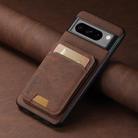 For Google Pixel 6 Suteni H02 Litchi Leather Card Wallet Stand Back Phone Case(Brown) - 2