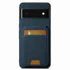 For Google Pixel 6 Suteni H02 Litchi Leather Card Wallet Stand Back Phone Case(Blue) - 1