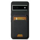 For Google Pixel 6a Suteni H02 Litchi Leather Card Wallet Stand Back Phone Case(Black) - 1