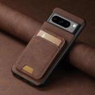 For Google Pixel 6a Suteni H02 Litchi Leather Card Wallet Stand Back Phone Case(Brown) - 2