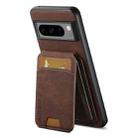 For Google Pixel 6a Suteni H02 Litchi Leather Card Wallet Stand Back Phone Case(Brown) - 3