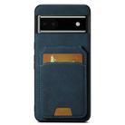 For Google Pixel 6a Suteni H02 Litchi Leather Card Wallet Stand Back Phone Case(Blue) - 1