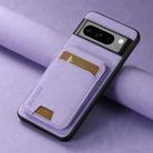 For Google Pixel 6a Suteni H02 Litchi Leather Card Wallet Stand Back Phone Case(Purple) - 2