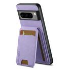 For Google Pixel 6a Suteni H02 Litchi Leather Card Wallet Stand Back Phone Case(Purple) - 3