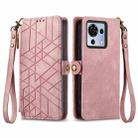 For ZTE Blade V50 Vita Geometric Zipper Wallet Side Buckle Leather Phone Case(Pink) - 2