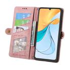 For ZTE Blade V50 Vita Geometric Zipper Wallet Side Buckle Leather Phone Case(Pink) - 3