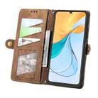 For ZTE Blade V50 Vita Geometric Zipper Wallet Side Buckle Leather Phone Case(Brown) - 3