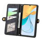 For ZTE Blade V50 Vita Geometric Zipper Wallet Side Buckle Leather Phone Case(Black) - 3
