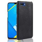 Shockproof Crocodile Texture PC + PU Case for OPPO Realme C2(Black) - 1