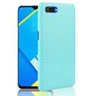 Shockproof Crocodile Texture PC + PU Case for OPPO Realme C2(Light green) - 1