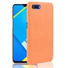 Shockproof Crocodile Texture PC + PU Case for OPPO Realme C2(Orange) - 1