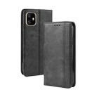 For iPhone 11 Pro Magnetic Buckle Retro Crazy Horse Texture Horizontal Flip Leather Case for Apple iPhone 11 Pro 5.8, with Holder & Card Slots & Photo Frame(Black) - 1