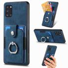 For Samsung Galaxy A31 Retro Skin-feel Ring Card Wallet Phone Case(Blue) - 1