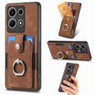 For Infinix Note 30 Retro Skin-feel Ring Card Wallet Phone Case(Brown) - 1