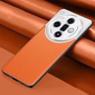 For OPPO Find X7 Plain-leather All-inclusive Shockproof Phone Case(Orange) - 1