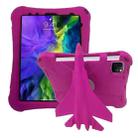 For iPad Pro 11 2018/2020/2021/2022 360 Rotation Aircraft Holder EVA Shockproof Tablet Case(RoseRed) - 1