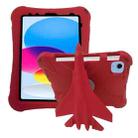 For iPad 10th Gen 10.9 2022 360 Rotation Aircraft Holder EVA Shockproof Tablet Case(Red) - 1