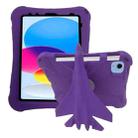 For iPad 10th Gen 10.9 2022 360 Rotation Aircraft Holder EVA Shockproof Tablet Case(Purple) - 1