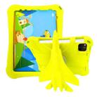 For iPad Air 11 2024 360 Rotation Aircraft Holder EVA Shockproof Tablet Case(Yellow) - 1