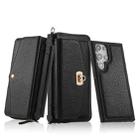 For Samsung Galaxy S24 Ultra 5G Crossbody Multi-functional Zipper Wallet Litchi Leather Phone Case(Black) - 2