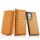 For Samsung Galaxy S24 Ultra 5G Crossbody Multi-functional Zipper Wallet Litchi Leather Phone Case(Orange) - 2