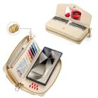 For Samsung Galaxy S24 Ultra 5G Crossbody Multi-functional Zipper Wallet Litchi Leather Phone Case(Beige) - 3