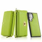 For Samsung Galaxy S24 Ultra 5G Crossbody Multi-functional Zipper Wallet Litchi Leather Phone Case(Green) - 2