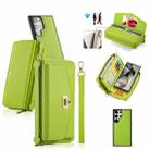 For Samsung Galaxy S24+ 5G Crossbody Multi-functional Zipper Wallet Litchi Leather Phone Case(Green) - 1