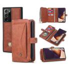 For Samsung Galaxy Note20 Ultra Multi-functional Zipper Wallet Leather Phone Case(Orange) - 1