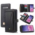 For Samsung Galaxy S10 Multi-functional Zipper Wallet Leather Phone Case(Black) - 1