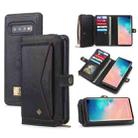 For Samsung Galaxy S10+ Multi-functional Zipper Wallet Leather Phone Case(Black) - 1