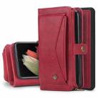 For Samsung Galaxy S21 Ultra 5G Multi-functional Zipper Wallet Leather Phone Case(Red) - 5