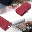 For Samsung Galaxy S21 Ultra 5G Multi-functional Zipper Wallet Leather Phone Case(Red) - 7