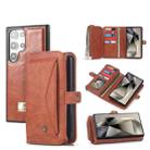 For Samsung Galaxy S24 Ultra 5G Multi-functional Zipper Wallet Leather Phone Case(Orange) - 1