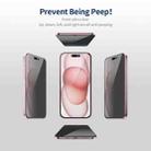 For iPhone 15 5pcs ENKAY Hat-Prince 360 Degree Anti-peeping Privacy Full Screen Tempered Glass Film - 2