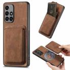 For Samsung Galaxy A71 Retro Leather Card Bag Magnetic Phone Case(Brown) - 1