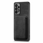 For Samsung Galaxy A51 Retro Leather Card Bag Magnetic Phone Case(Black) - 2