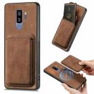 For Samsung Galaxy S9+ Retro Leather Card Bag Magnetic Phone Case(Brown) - 1