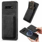 For Samsung Galaxy S10 Retro Leather Card Bag Magnetic Phone Case(Black) - 1