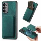 For Samsung Galaxy A35 5G Retro Leather Card Bag Magnetic Phone Case(Green) - 1